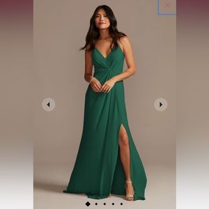 Jersey A-Line Bridesmaid Dress with Knot Detail - David’s Bridal - Juniper